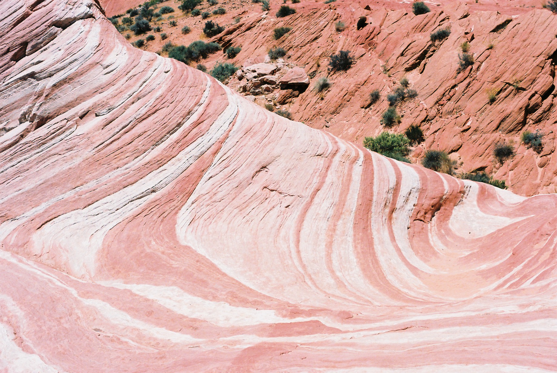 Fire waves rock formations