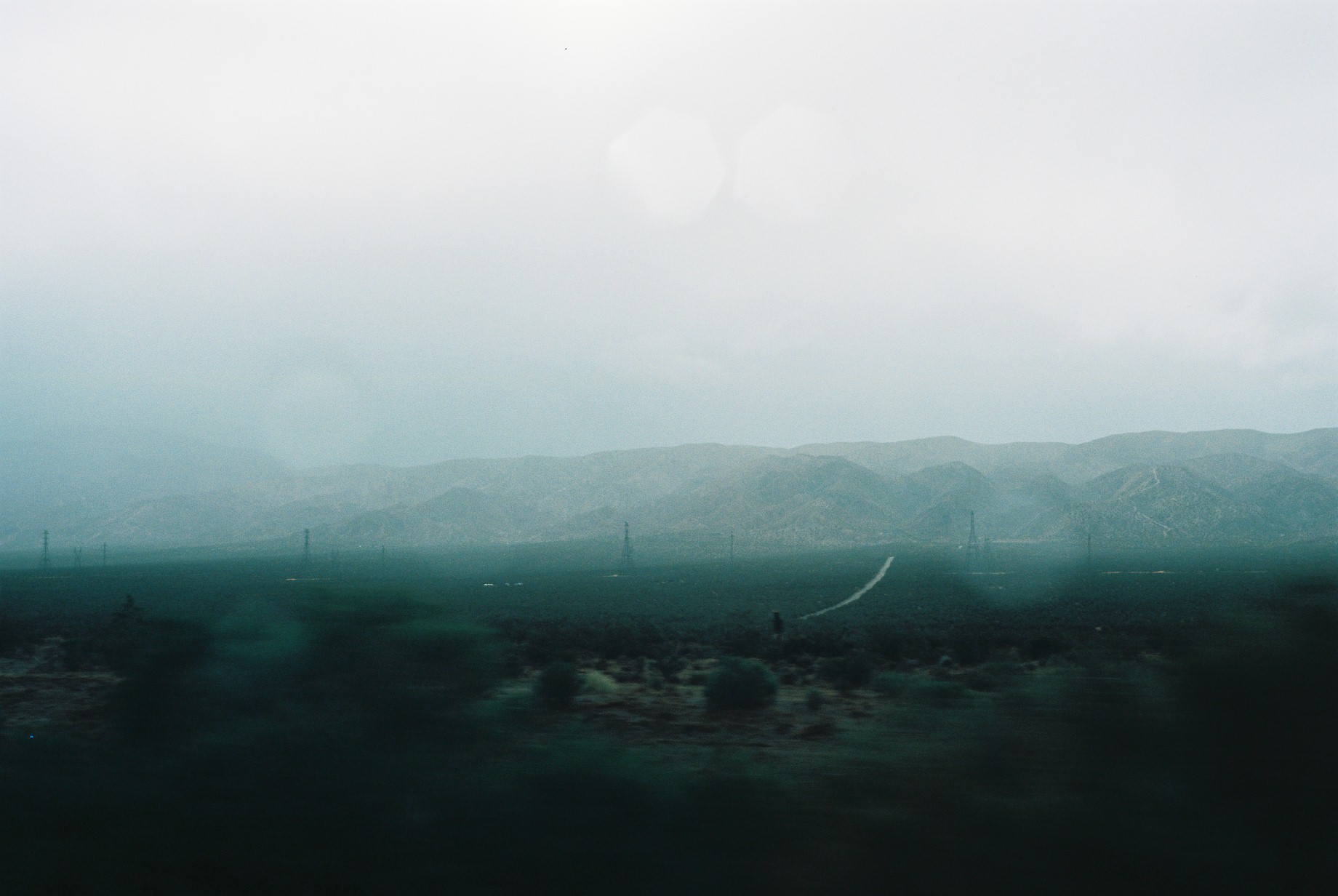 Foggy desert shot